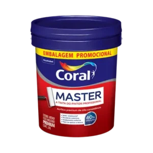 Imagem - Acrílico Fosco Master Coral (Branco) - Balde 20L - Rio do Pincel